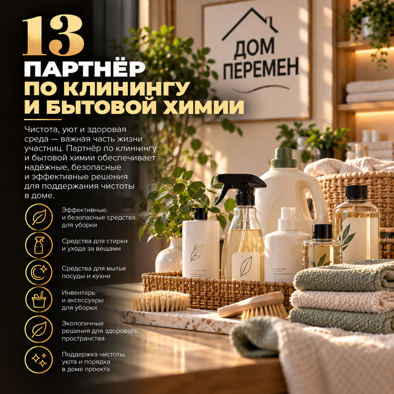 13 — Партнёр по клинингу и бытовой химии